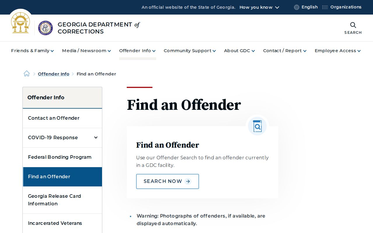 GDC search for Bulloch County released inmates