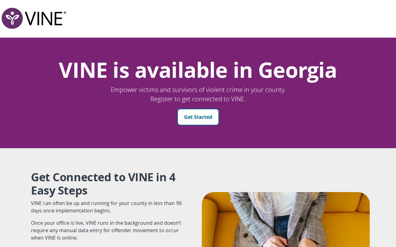 Georgia VINE notification methods for Bulloch County release alerts